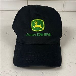 John Deere Black Hat/Cap - LP14415 SnapBack Baseball Hat NWT